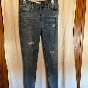 Women's Blue Distressed Jeans